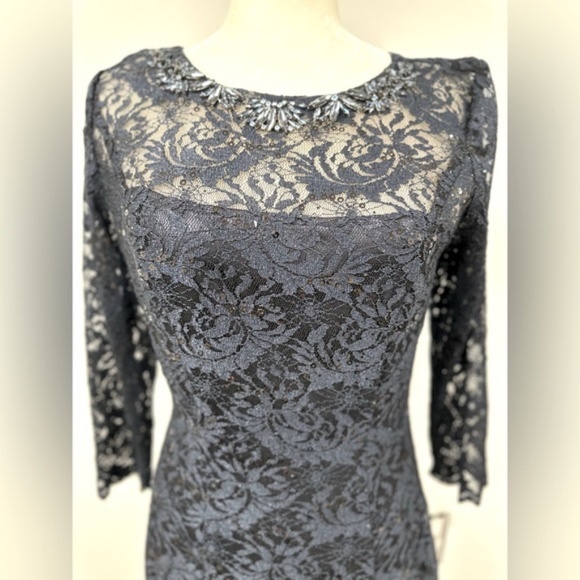 Tahari ASL navy evening gown NWT size 8 - Picture 12 of 15